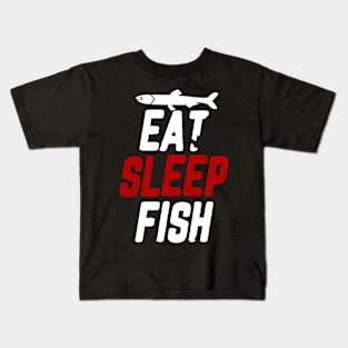 Mens Eat Sleep Fish Kids T-Shirt